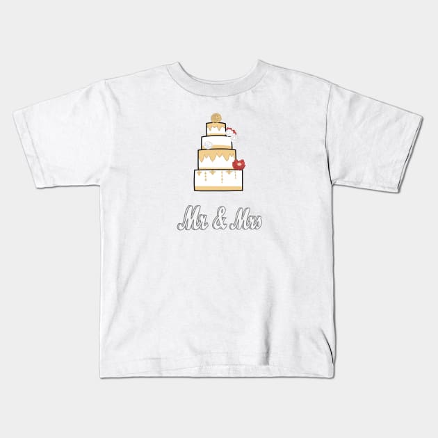 Wedding cake art Kids T-Shirt by ballooonfish